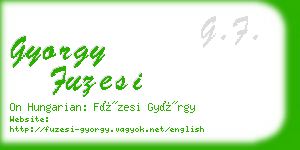 gyorgy fuzesi business card